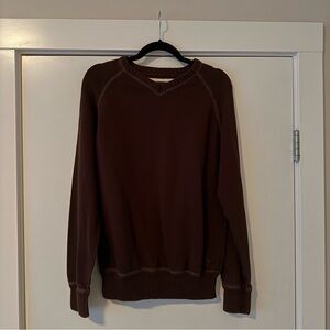 Bluenotes Men's V-Neck Brown Sweater